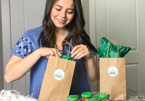 Moms gathered for a product sampling experience